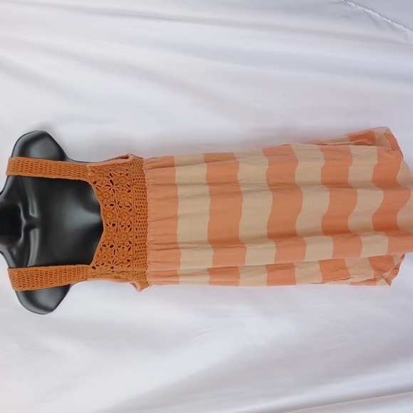 Free People Luca Crochet Stripe Boho Mini Dress - Picture 2 of 8